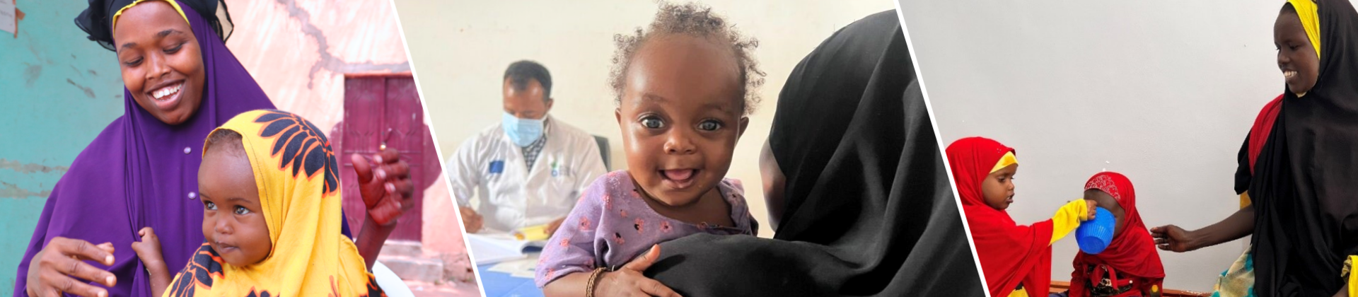 Kinder, die im Rahmen des Projekts in Somalia behandelt wurden