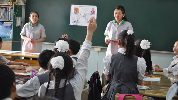 Schüler*innen in der Mongolei.