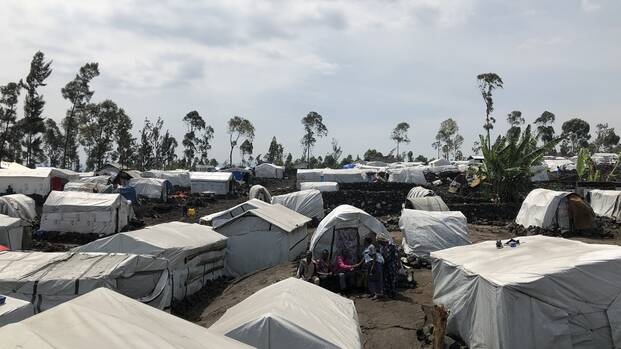 Ein Camp für Binnenvertriebene in der Demokratischen Republik Kongo
